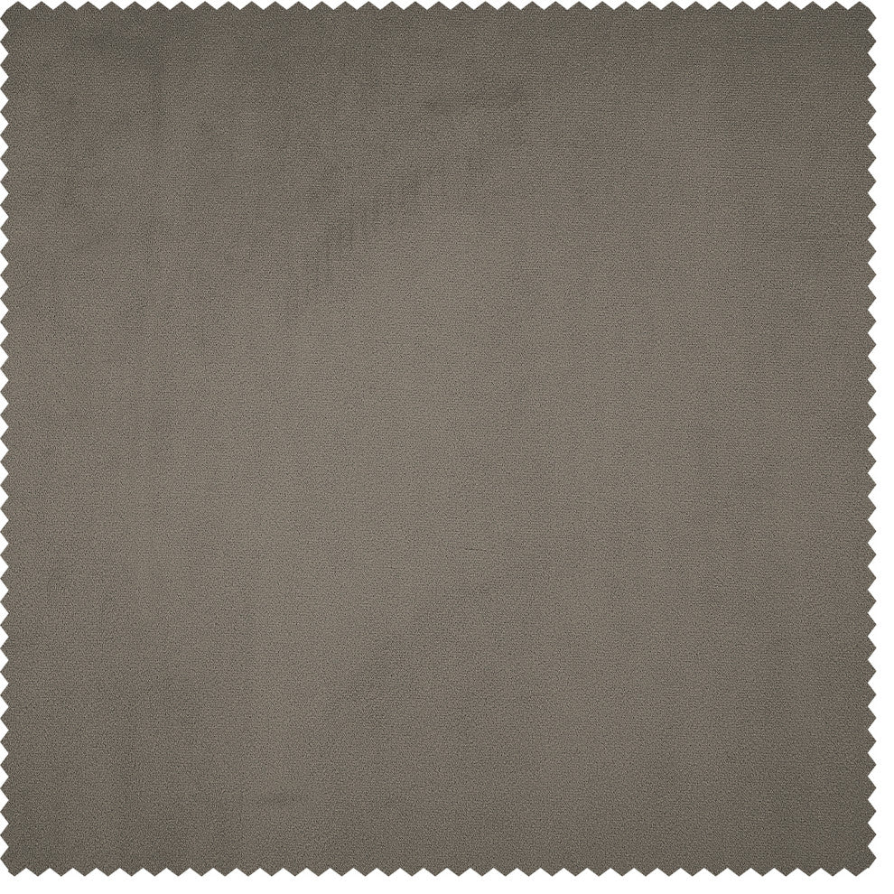 Heritage Plush Velvet Cushion Cover Pair, Gallery Taupe, 18w X 18l