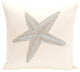 Sea Star Coastal Print Pillow, Oatmeal, 20"x20"