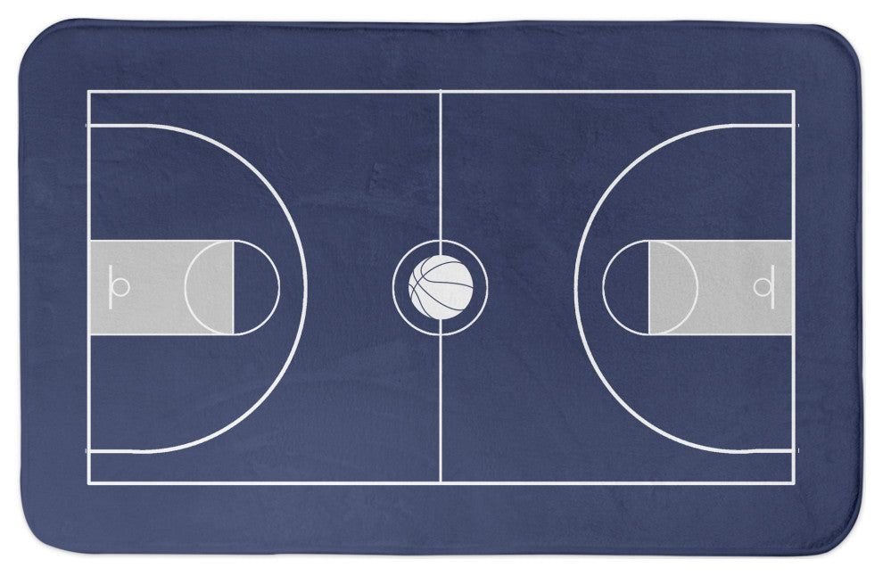 Basketball Court 34x21 Bath Mat