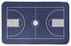 Basketball Court 34x21 Bath Mat