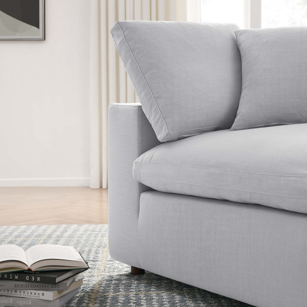 Modular Deep Sofa, Gray, Fabric, Modern, Lounge Cafe Hotel Hospitality
