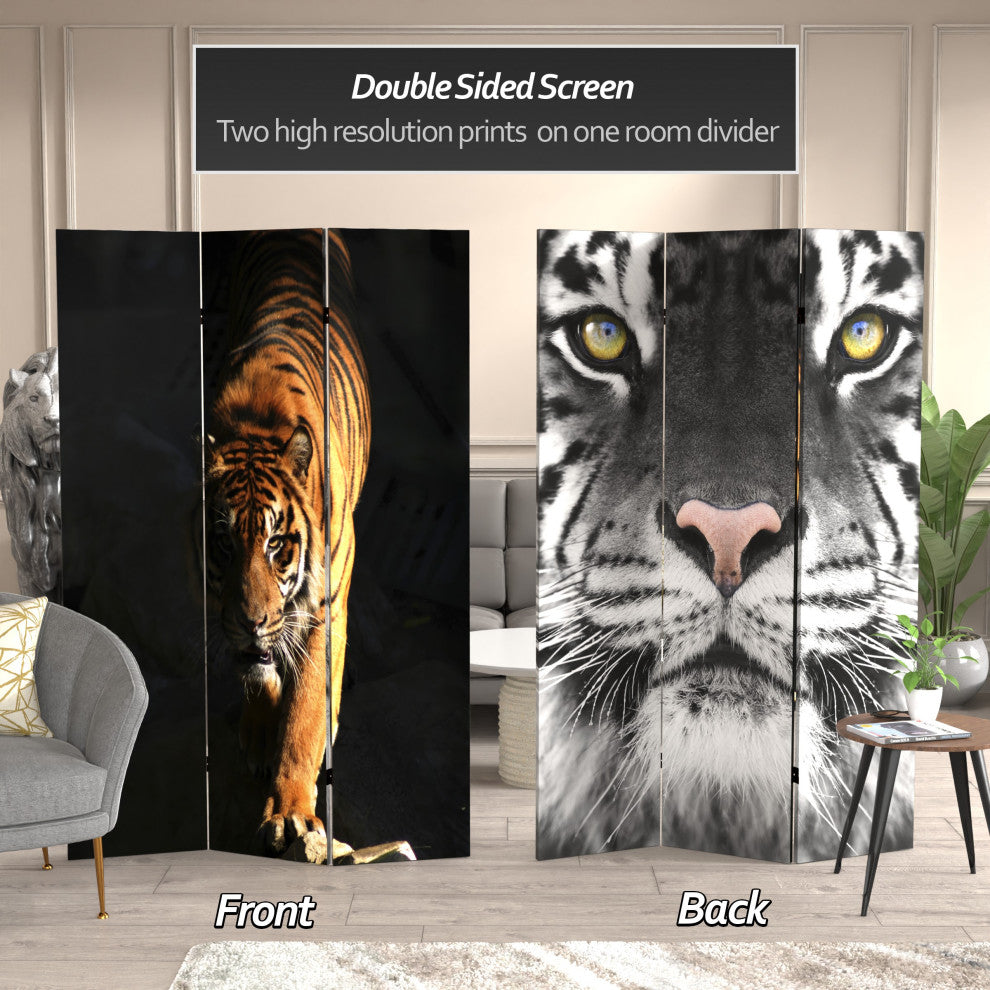 6' Tall Double Sided Tiger Room Divider