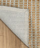 Gray Modern Grid Organic Jute Area Rug, 9'x12'