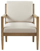 Madison Park Tage Modern Farmhouse Reclaimed Wood Accent Chair, Cream