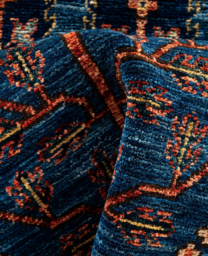Serapi One-of-a-Kind Hand-Knotted Area Rug Blue, 2'9" x 9'10"