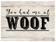Ready2HangArt ''WOOF'' Wrapped Canvas Dog Wall Art, 12"x16"