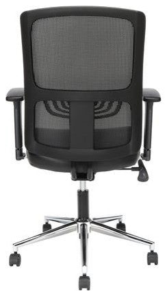 OFM Mid Back Mesh Back With Leather Seat Office Chair, Lumbar Support, ESS-3048