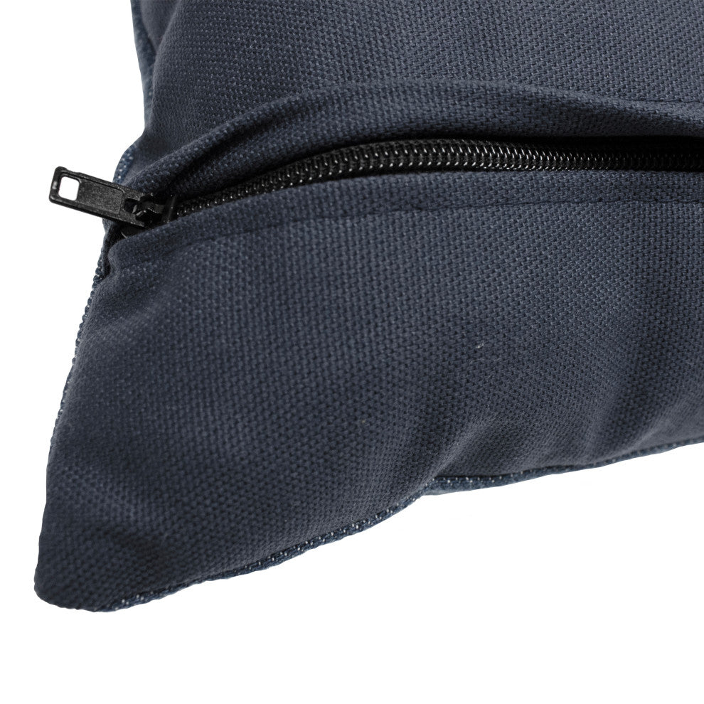 Linum Home Textiles Colton Denim Decorative Pillow Cover, Denim Blue, Square