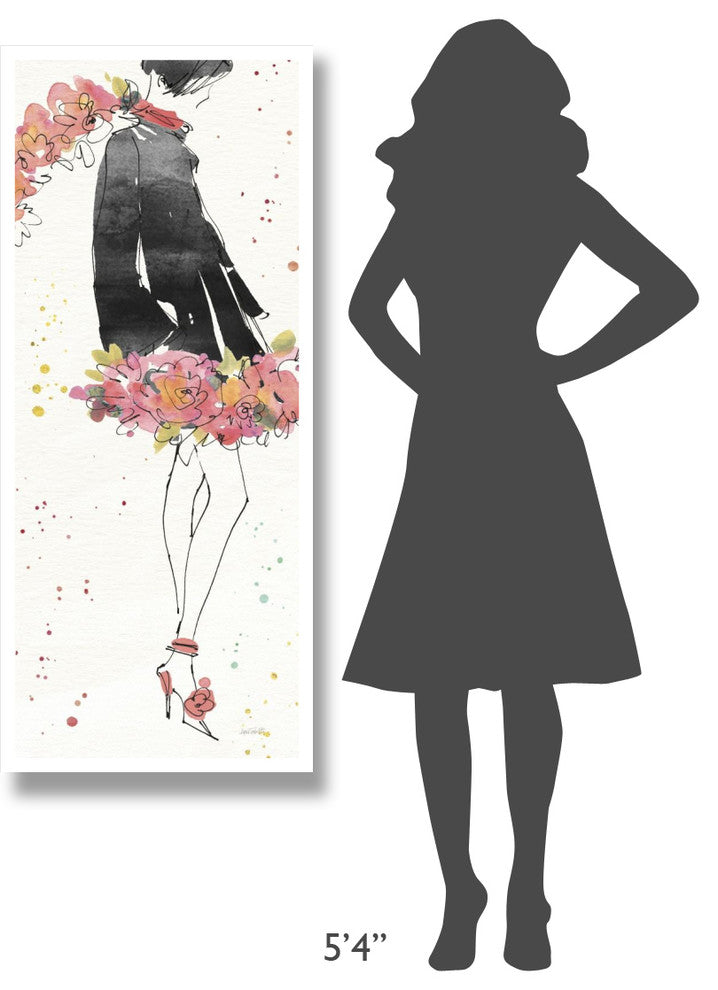 "Floral Fashion IV" Digital Paper Print by Anne Tavoletti, 22"x52"