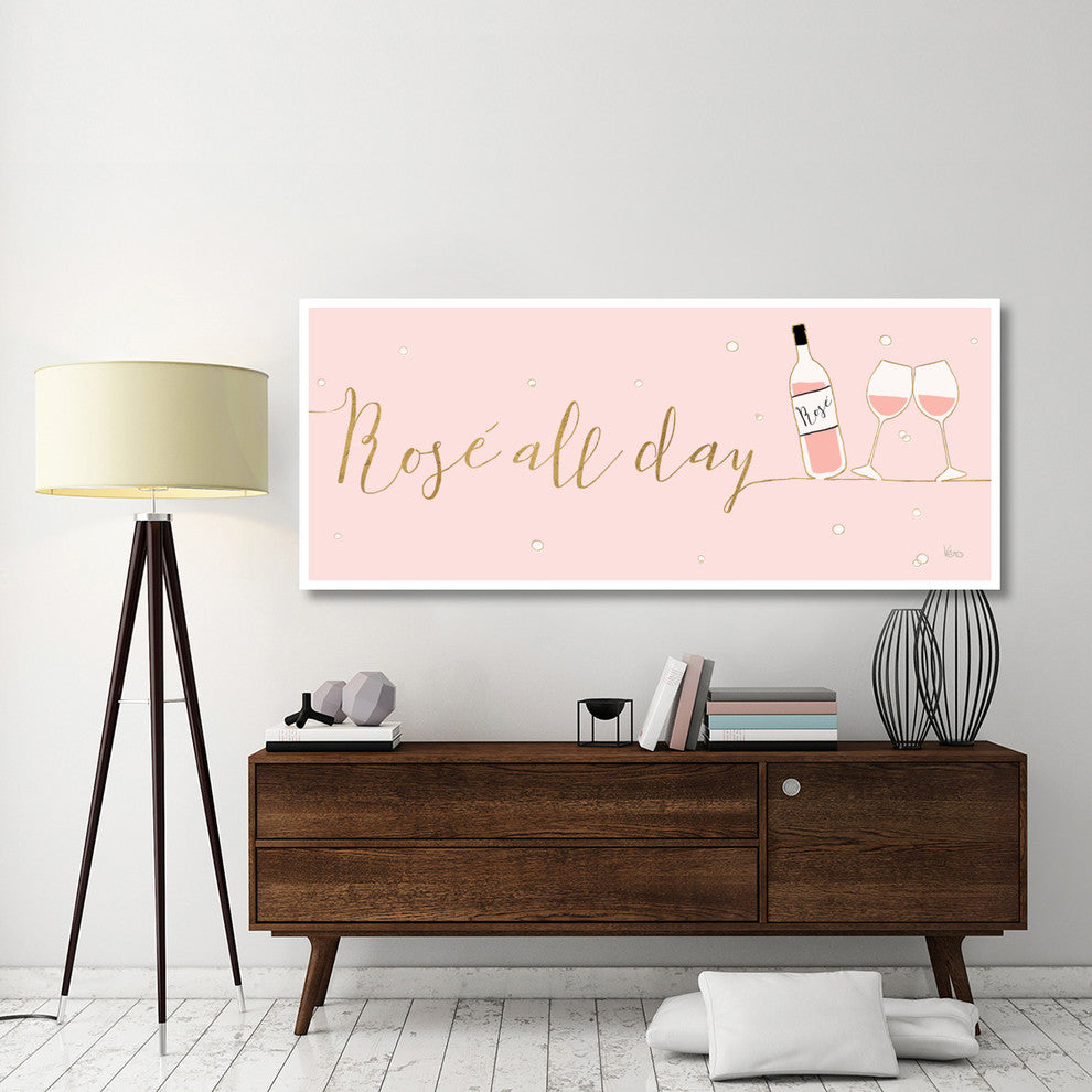 "Underlined Bubbly I Pink" Digital Paper Print by Veronique Charron, 77"x32"