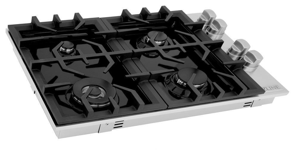 ZLINE 30" Dropin Gas Stovetop with Gas Burners and Black Porcelain Top(RC30-PBT)