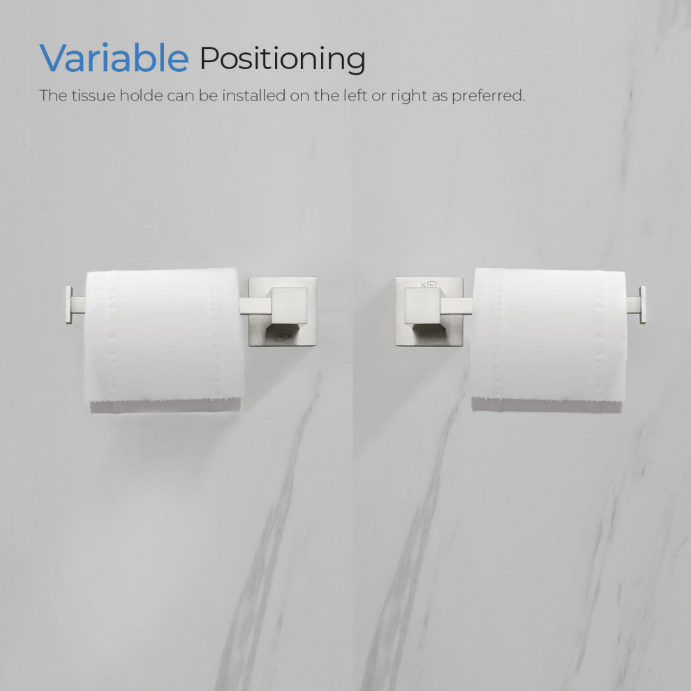 Cube Bathroom Tissue Holder KBA1502, Brush Nickel