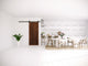 42" x 84" Herringbone Interior Barn Door With Hardware Kit, Walnut, 42"