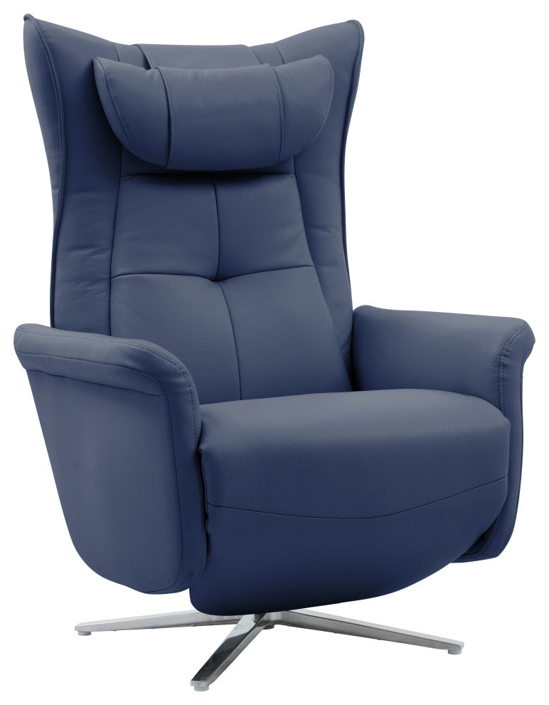Aspen battery powered recliner navy blue