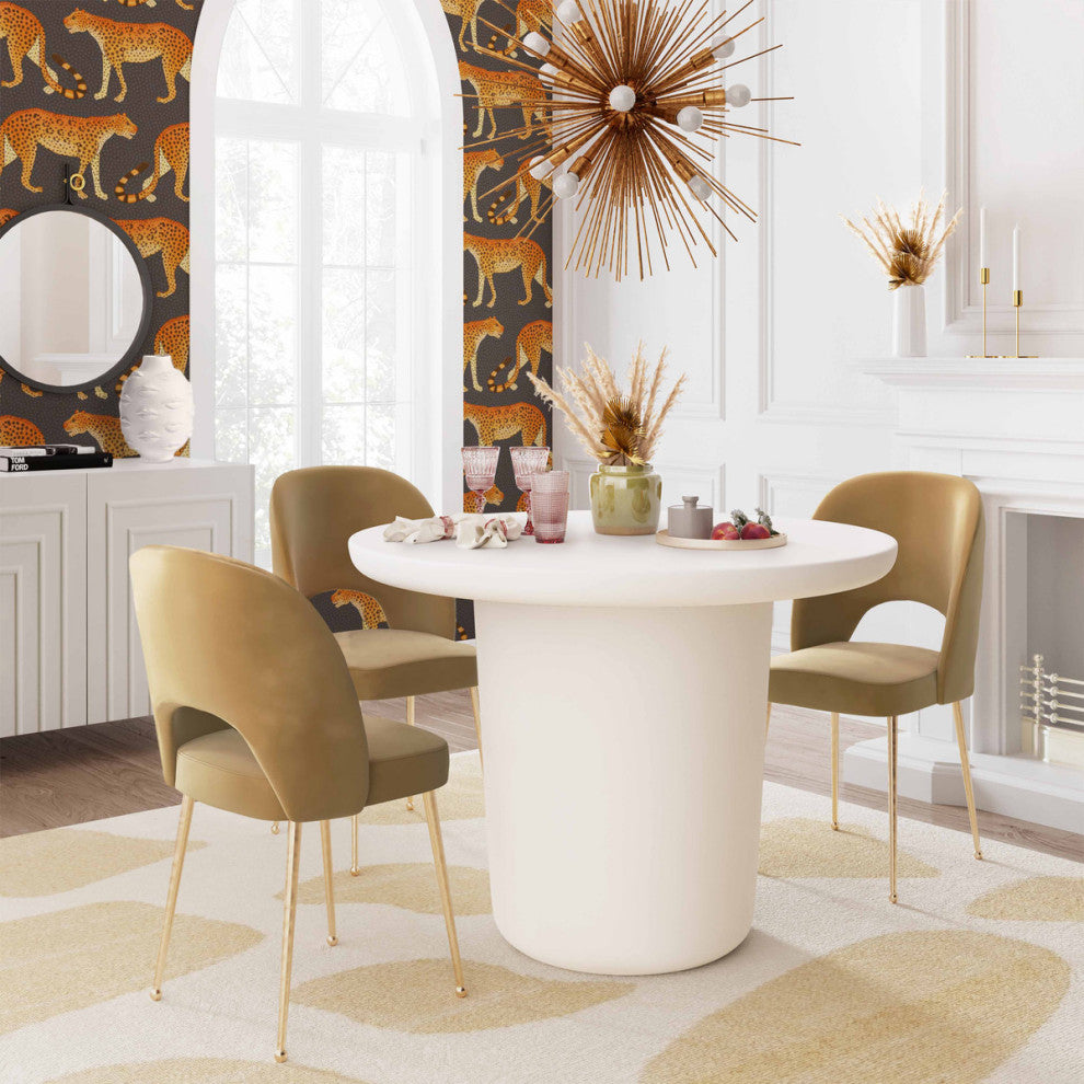 Swell Cognac Velvet Chair - Cognac