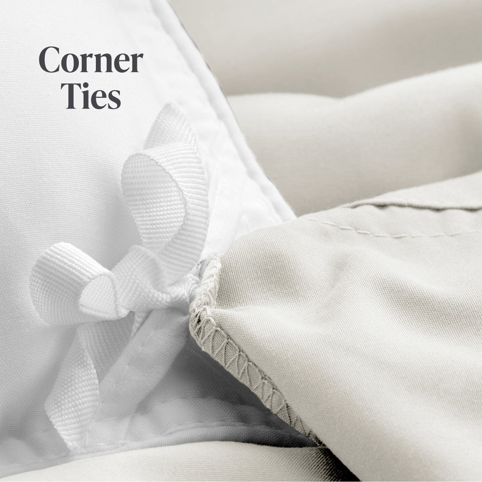 Bare Home Microfiber Duvet Cover & Sham Set, Warm White, King