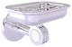 Clearview Wall Mounted Soap Dish Holder with Dotted Accents, Polished Chrome