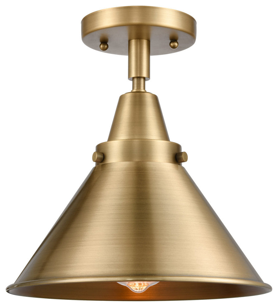 Innovations 447-1C-BB-M10-BB 1 Light 10" Flush Mount, Brushed Brass
