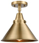 Innovations 447-1C-BB-M10-BB 1 Light 10" Flush Mount, Brushed Brass