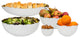 Munro Salad Bowl, White and Gold