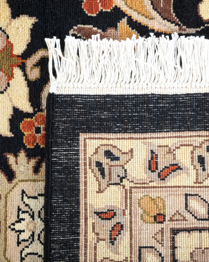 Bhopal, One-of-a-Kind Hand-Knotted Area Rug Black, 9'1"x12'5"