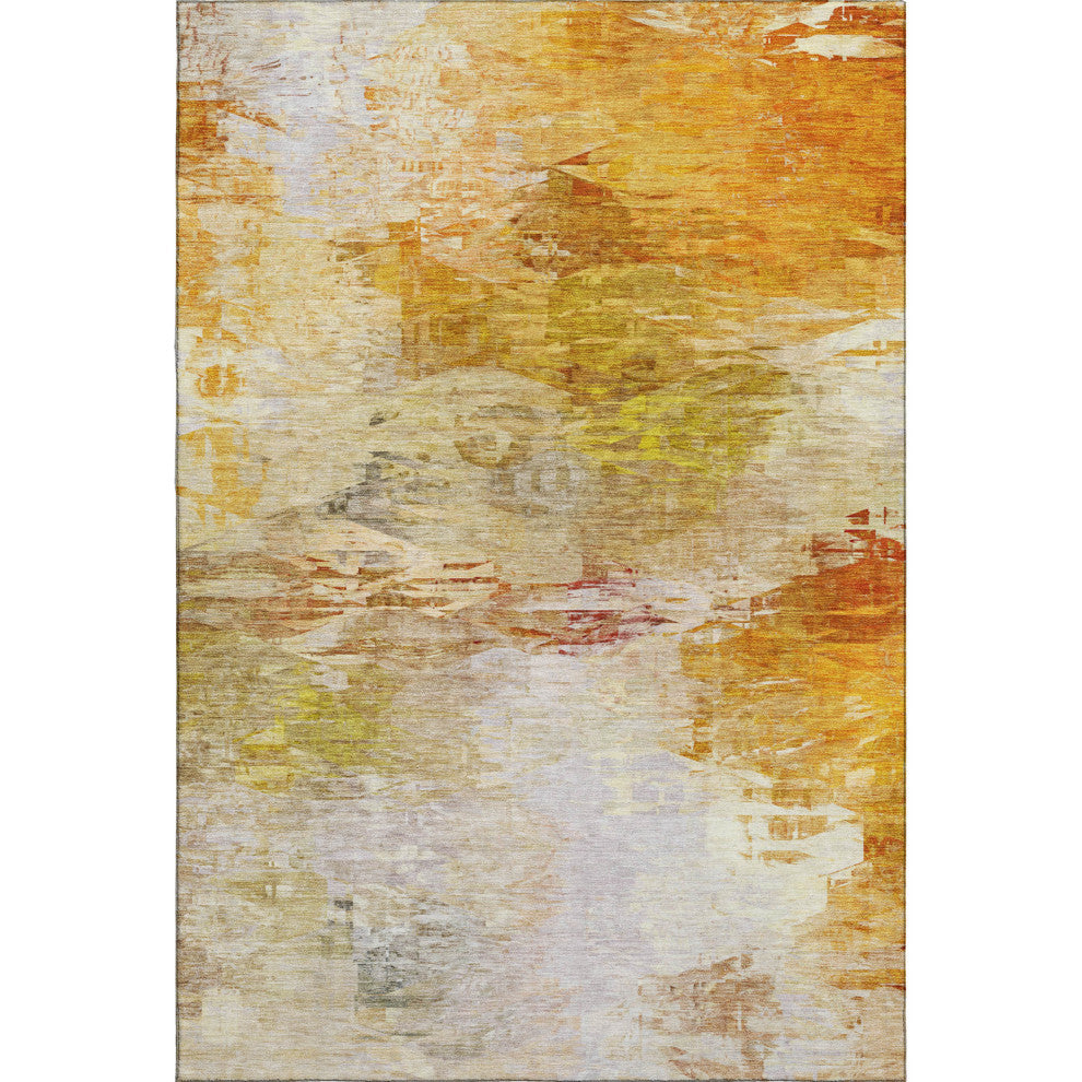Premium Machine Washable Mayfield AMF595 Paprika 5' x 7'6" Rug
