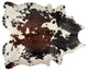 6'x7' Kobe Exotic Cowhide Rug, Tricolor Dark