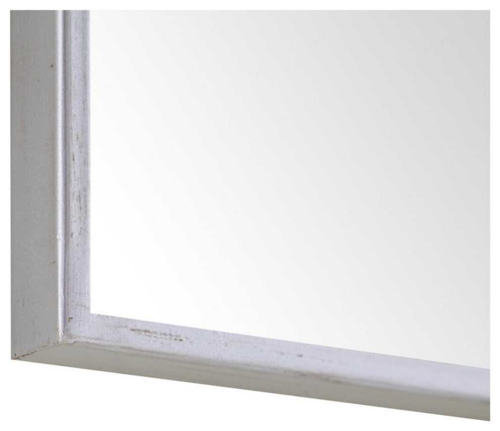 Elegant Eternity Metal Frame Rectangle Mirror 24 Inch Silver