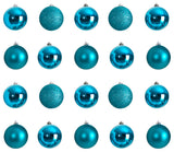 Holiday Xmas 20 Count 3" Shatterproof Ornaments W/ Re-Useable Storage Container