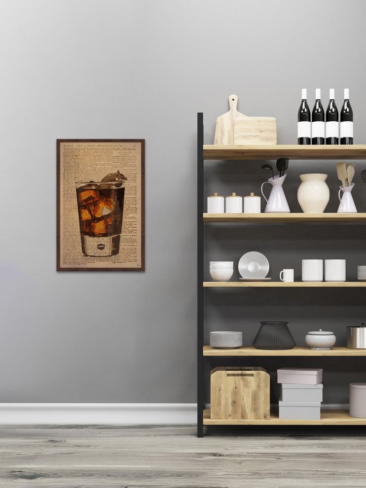 "Rum & Coke" Framed Painting Print, 24"x36"