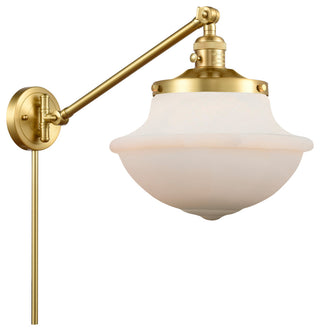 Oxford Swing Arm With Switch, Satin Gold, Matte White, Matte White