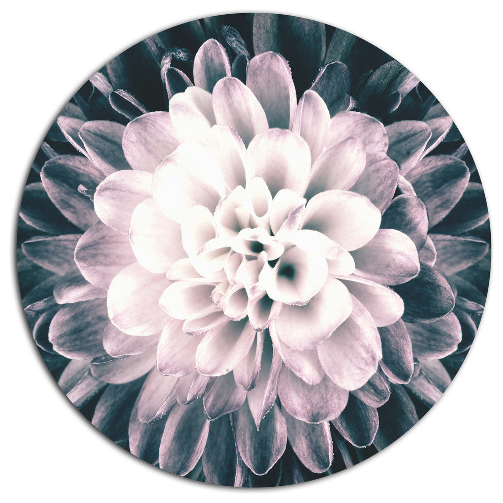 Macro Chrysanthemum Flower, Flowers Round Wall Art, 36"