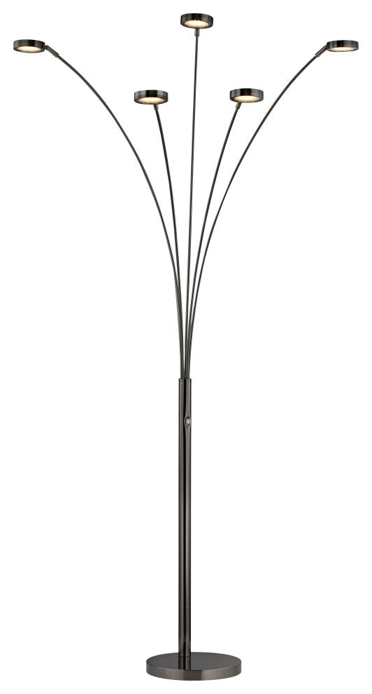 73" LED 5-Arched Floor Lamp With Touch Dimmer