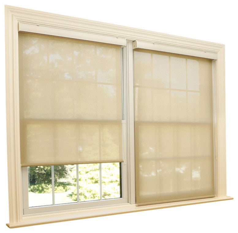 Premium Linen Look Roller Window Shade, Mushroom, 32"