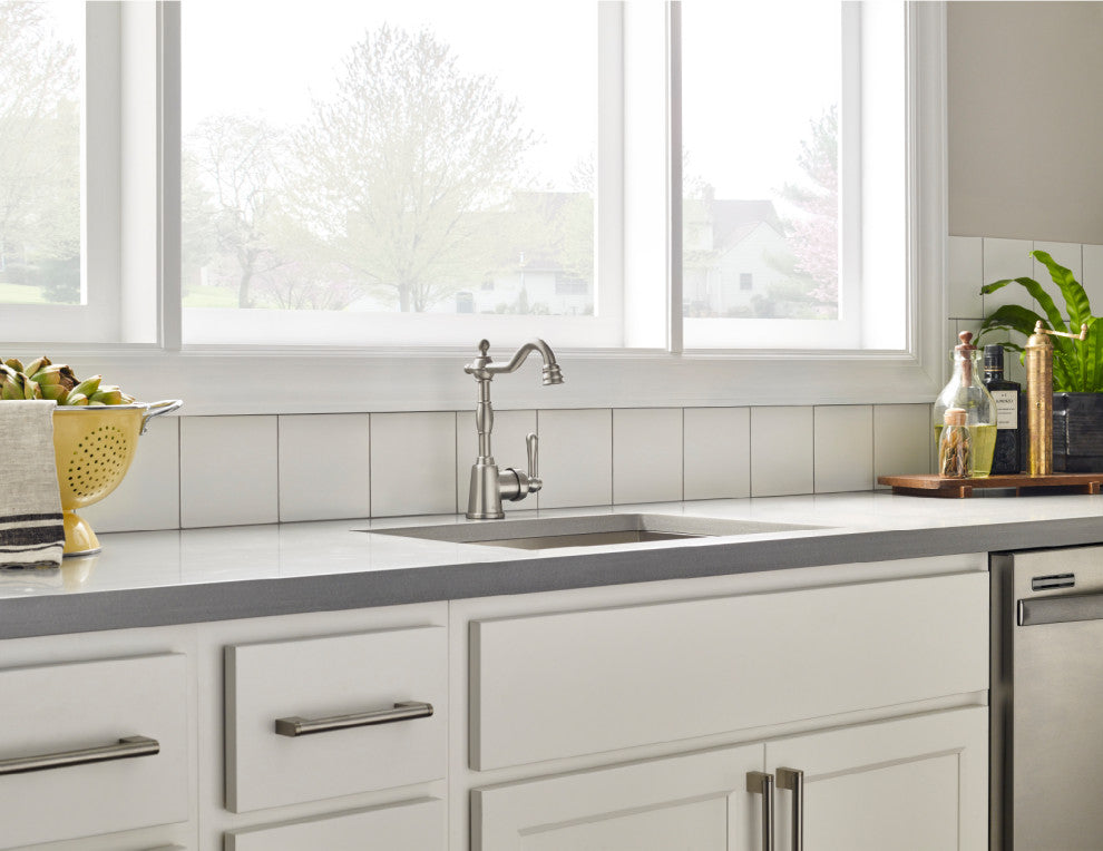 Opulence Single Handle Bar Faucet, Stainless Steel