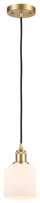 Innovations 516-1P-SG-G121-6 1-Light Mini Pendant, Satin Gold
