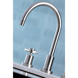 Kingston Brass Widespread Kitchen Faucet, Brushed Nickel