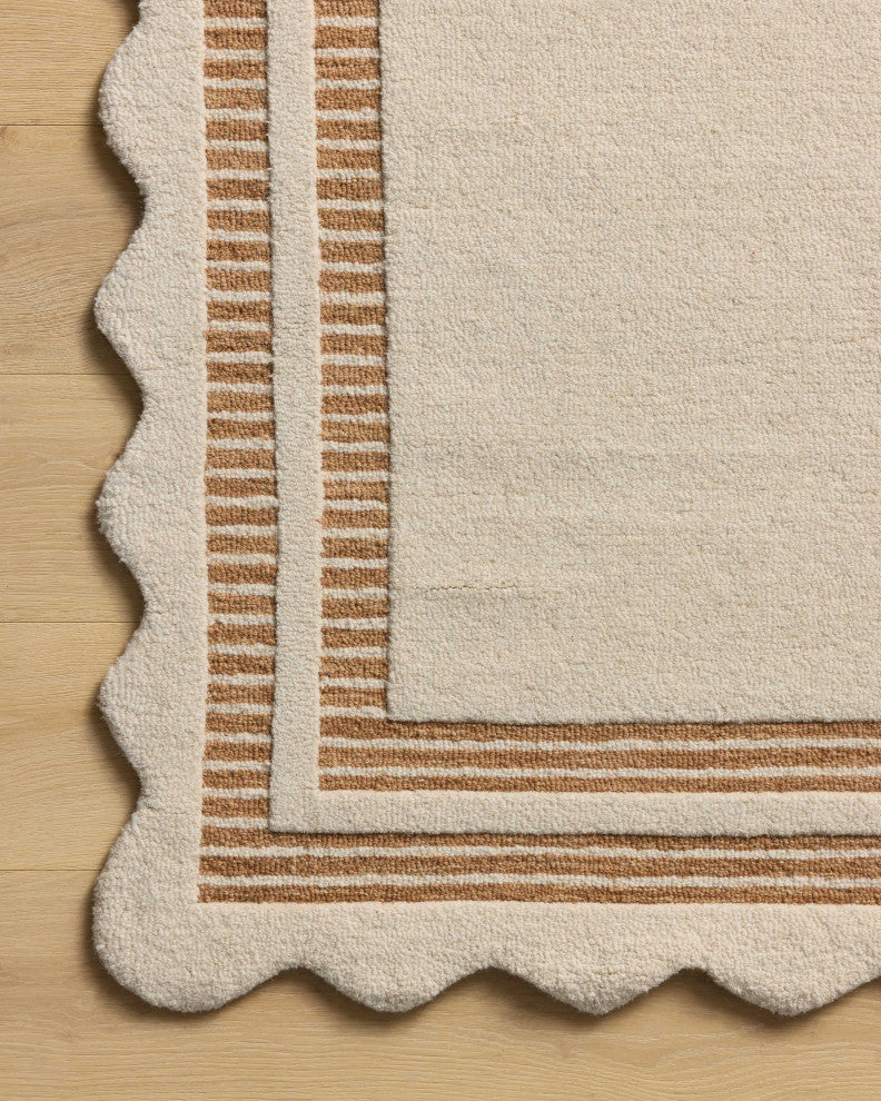Chris Loves Julia x Loloi Scottie Ivory / Rust 8'-6" x 11'-6" Area Rug