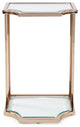 Howard Elliott Scalloped Edge Gold Side Table