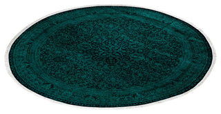 Fine Vibrance, One-of-a-Kind Hand-Knotted Area Rug Green, 6'1"x6'1"