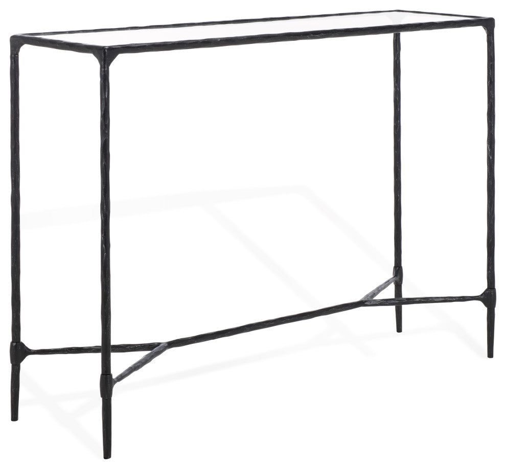 Safavieh Couture Isabellina Metal Console Table, Black / Clear