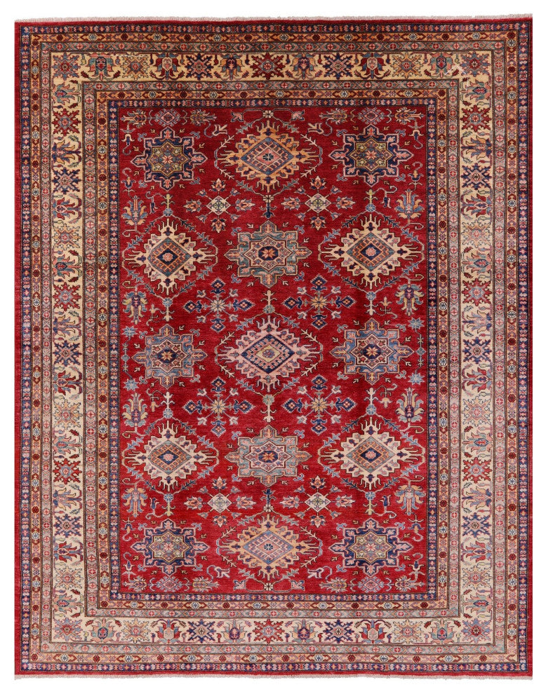 7' 10" X 9' 10" Handmade Super Kazak Wool Rug Q10608