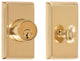 Quaker Sgl Cyl Ddblt 2-3/8" Or 2-3/4" BS, Polished Brass