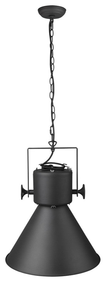 Crew 1-Light Matte Black Pendant