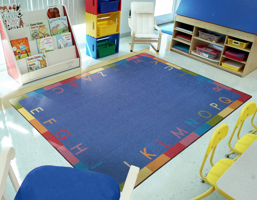 Kid Essentials Rug, Rainbow Alphabet, Pastel, 5'4"x7'8"