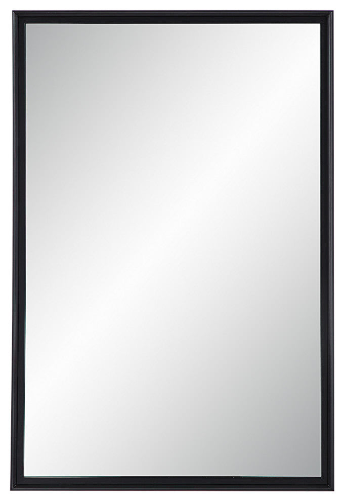 Lausanne 36" Tall Rectangular Mirror, Matte Black