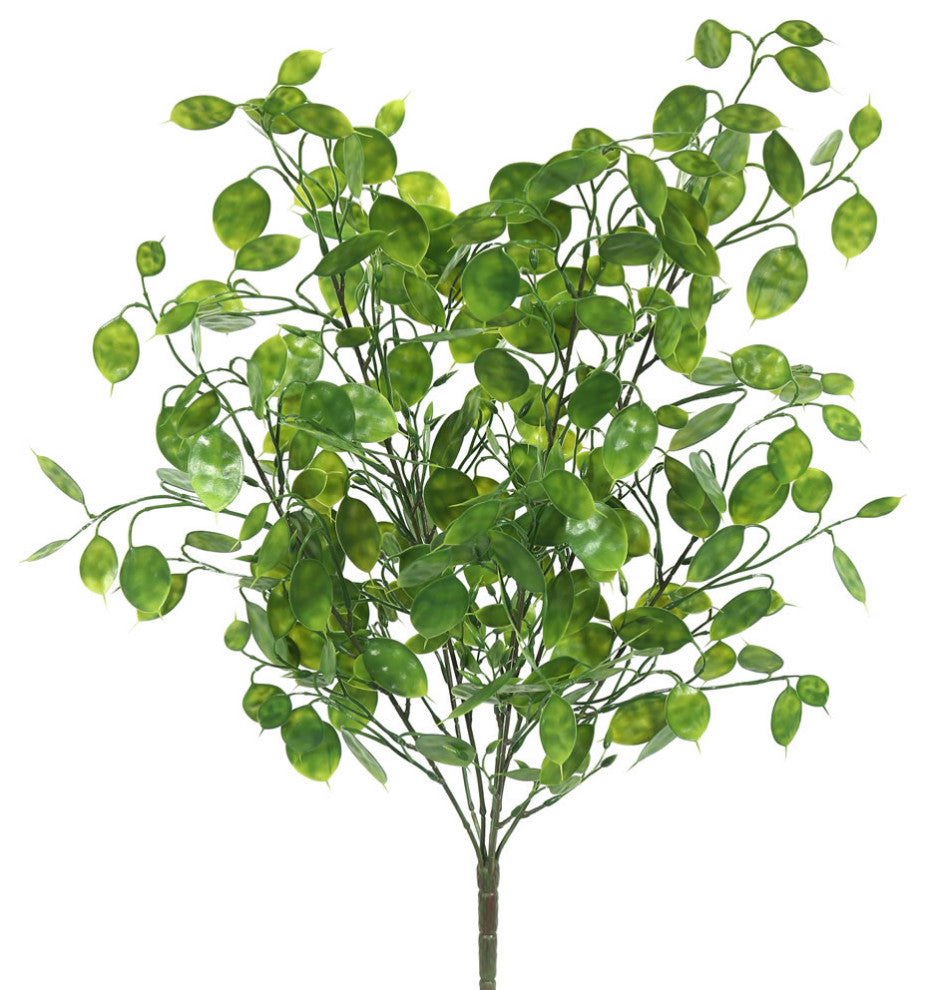 Vickerman Ff170801 20" Artificial Green Seeded Leaf Bush