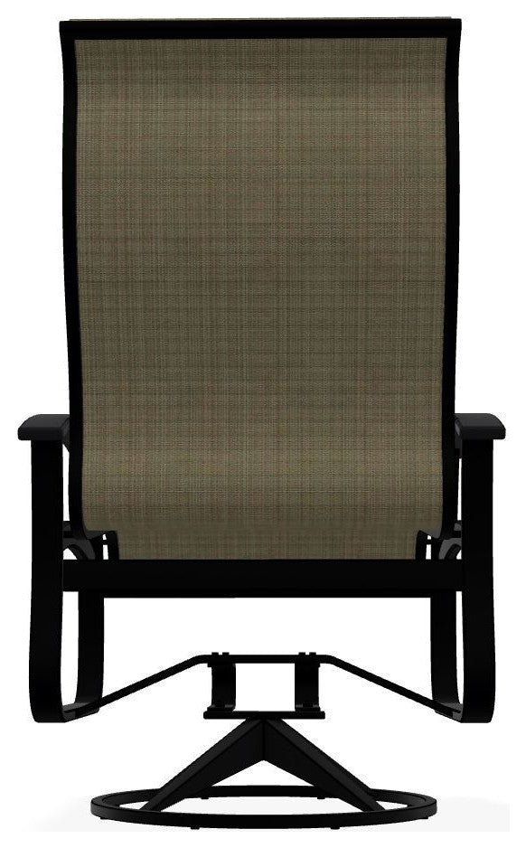 Belle Isle Sling Outdoor Swivel Rocker, Elevation Stone/Black