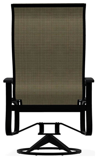 Belle Isle Sling Outdoor Swivel Rocker, Elevation Stone/Black