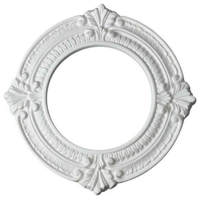 Recessed Urethane Ceiling Medallion Trim White 6" ID x 10" OD Pack of 2